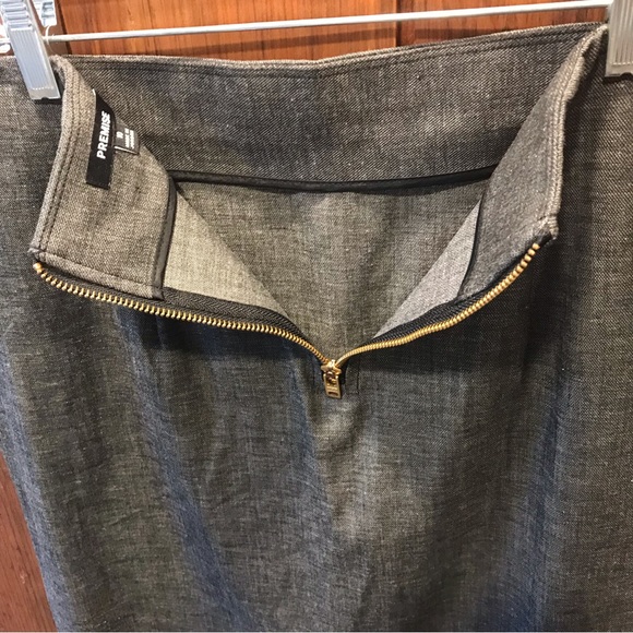 Premise Grey Classic Pencil Skirt - Size 10 - Picture 5 of 6